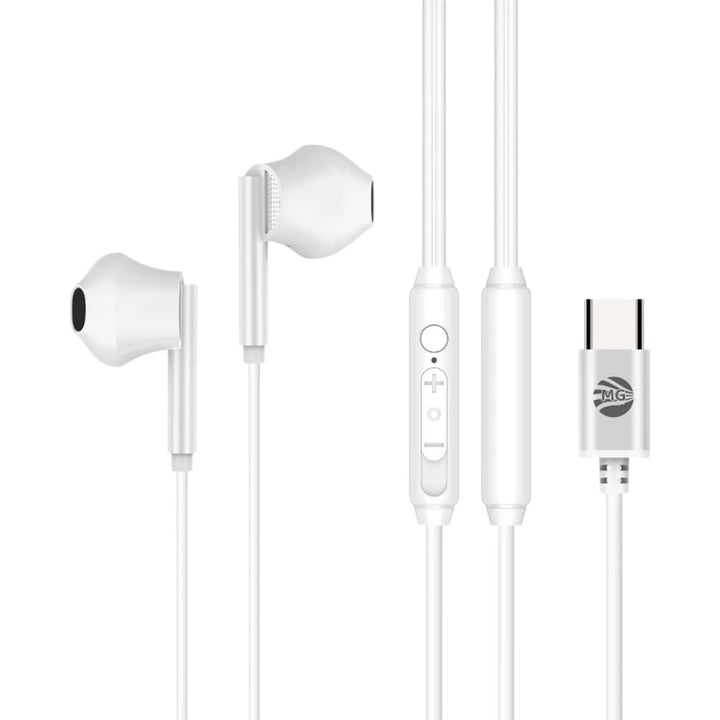 USB-C Oordopjes – Stereo In-Ear Headset met Microfoon – Wit-Ilumina Benelux