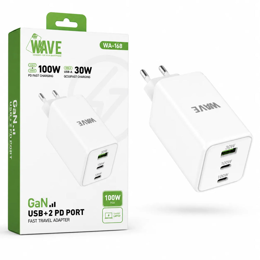 GaN Snellader 100W met 2x USB-C PD + USB-A-Ilumina Benelux