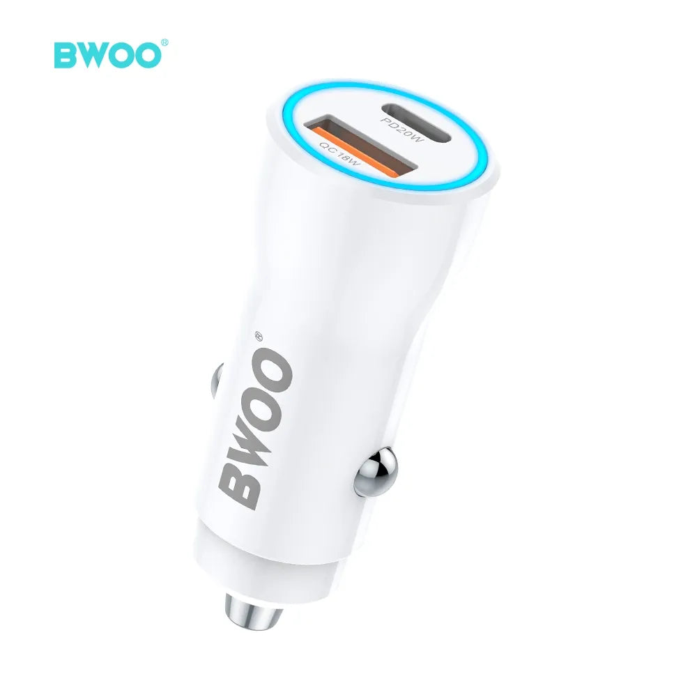38W Autolader USB-C PD & USB-A QC – Snellader voor Auto