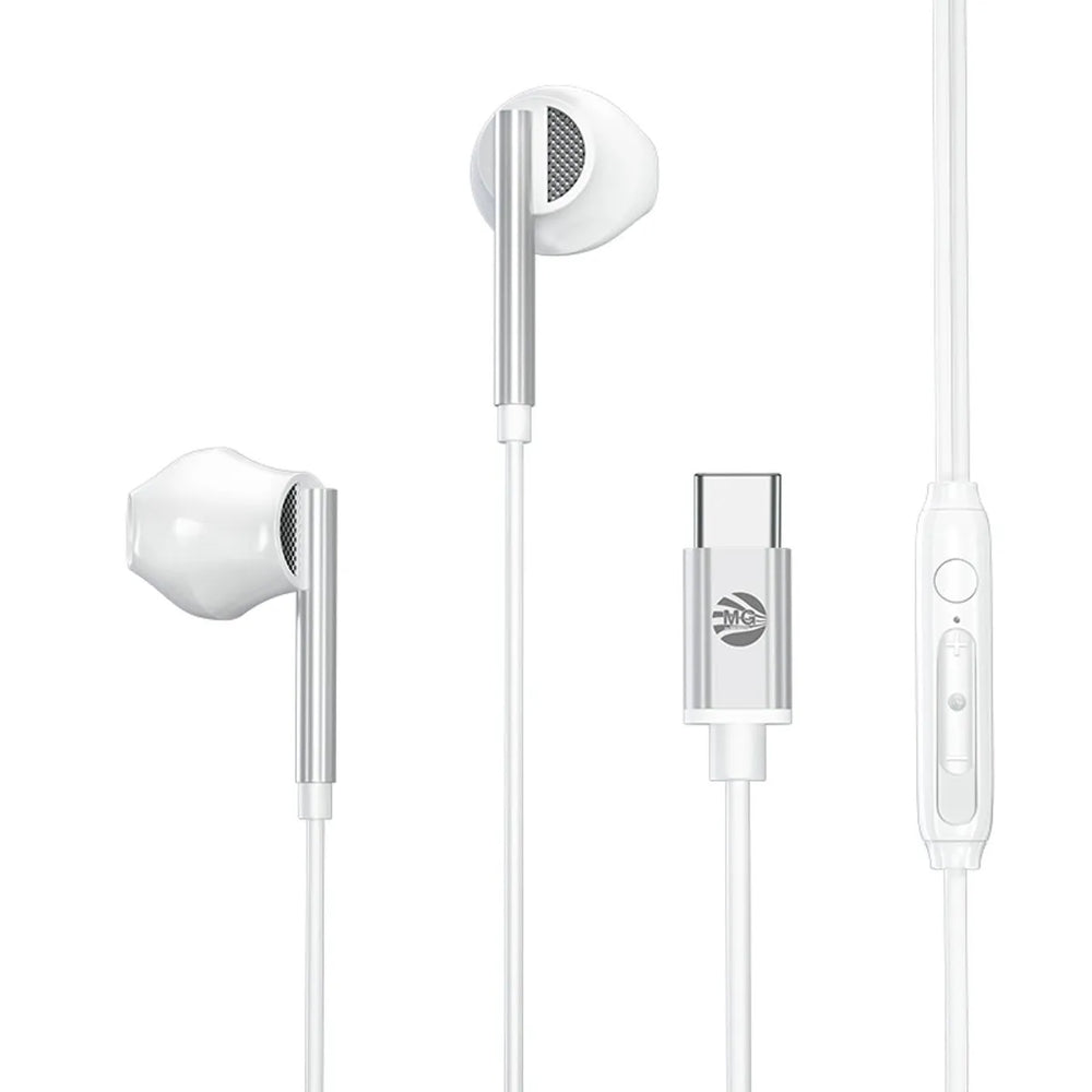 USB-C Oordopjes – Stereo Headset met Microfoon – Wit-Ilumina Benelux
