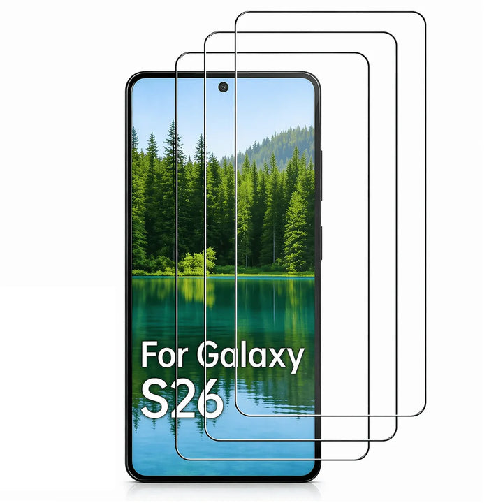 Samsung Galaxy S26 Screenprotector Gehard 9H – Anti-kras - 3-Pack Tempered Glas-Ilumina Benelux