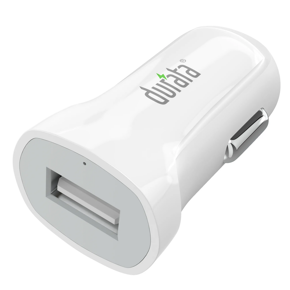Witte Durata-autolader, detail van USB-A-poort.