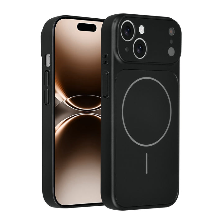 AG Matte Glass iPhone 15 Backcover hoesje - Magsafe full protection cover - Zwart-Hoesjes-Ilumina Benelux