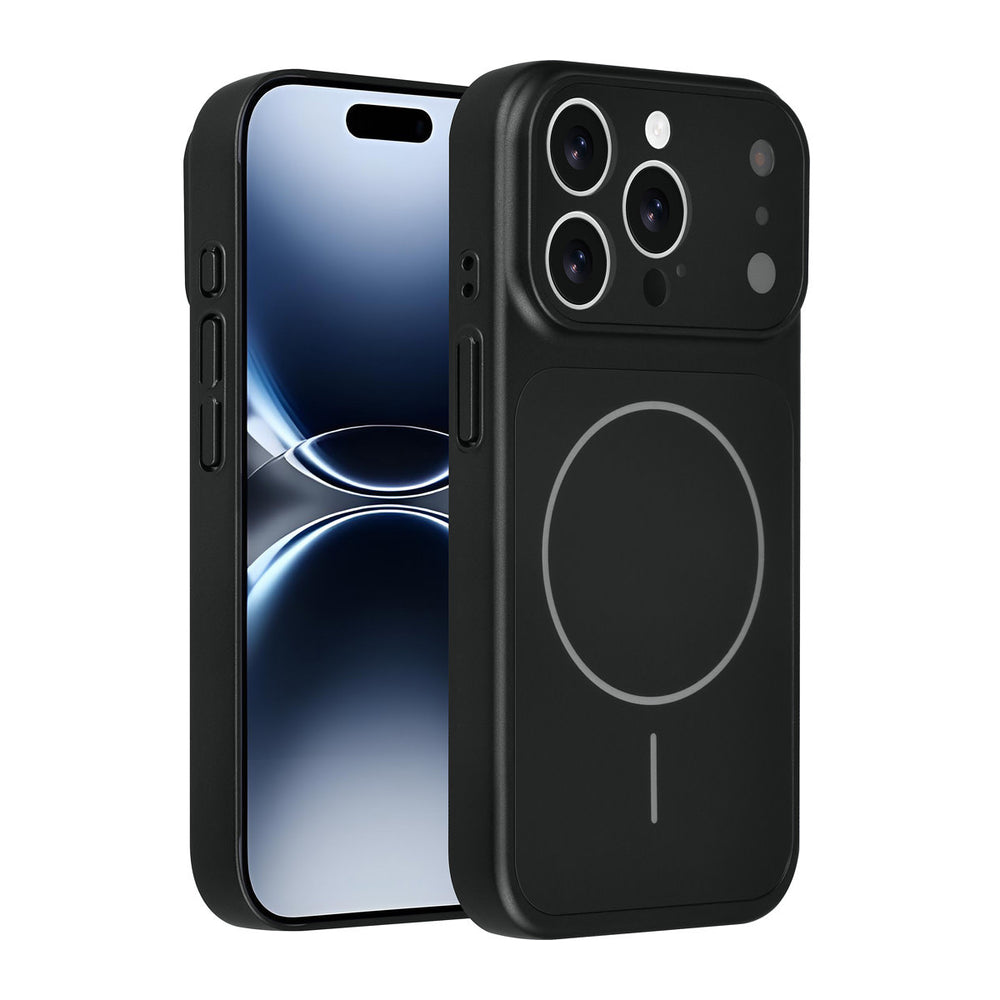 AG Matte Glass iPhone 15 Pro Backcover hoesje - Magsafe full protection cover - Zwart-Hoesjes-Ilumina Benelux