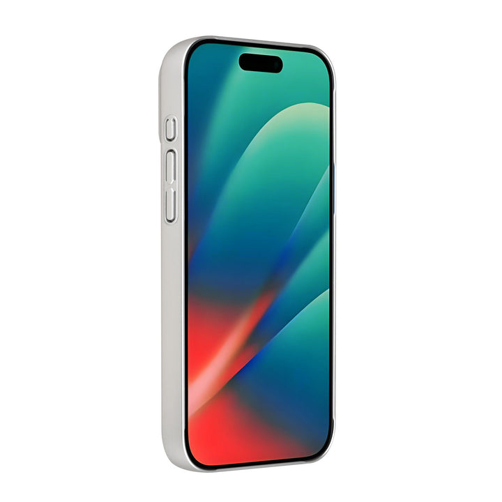 AG Matte Glass iPhone 15 Pro Max Backcover hoesje - Magsafe full protection cover - Zilver-Hoesjes-Ilumina Benelux