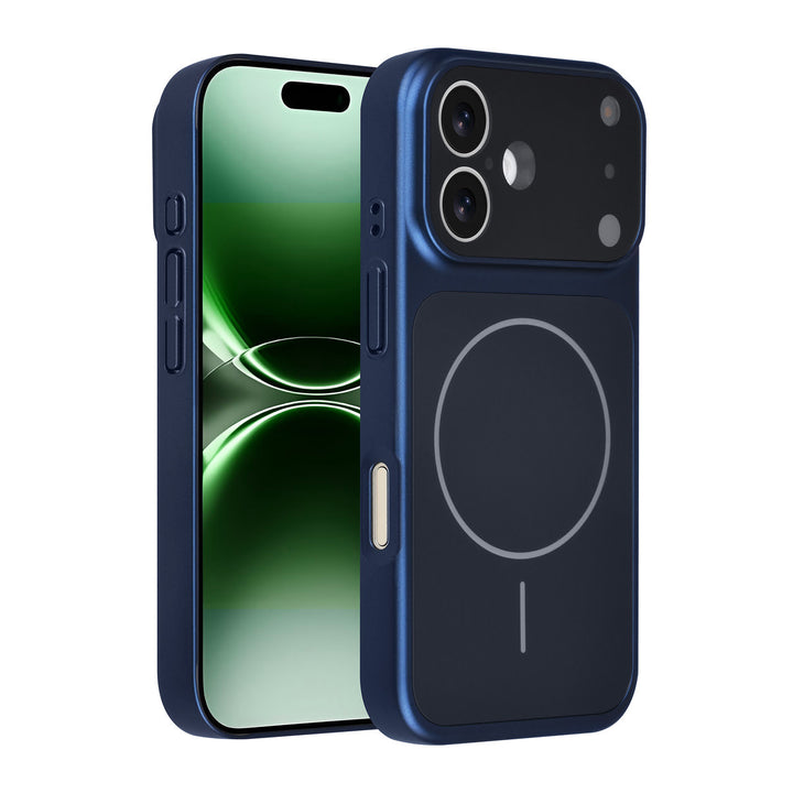 AG Matte Glass iPhone 16 Backcover hoesje - Magsafe full protection cover - Blauw-Hoesjes-Ilumina Benelux