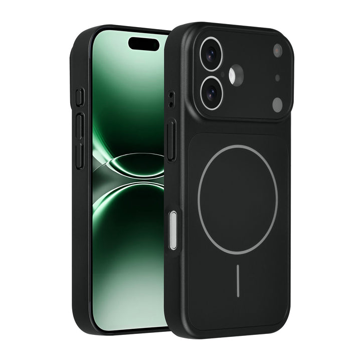 AG Matte Glass iPhone 16 Backcover hoesje - Magsafe full protection cover - Zwart-Hoesjes-Ilumina Benelux