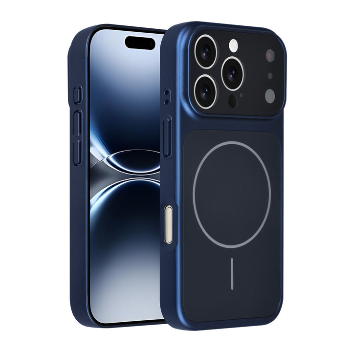 AG Matte Glass iPhone 16 Pro Backcover hoesje - Magsafe full protection cover - Blauw-Hoesjes-Ilumina Benelux