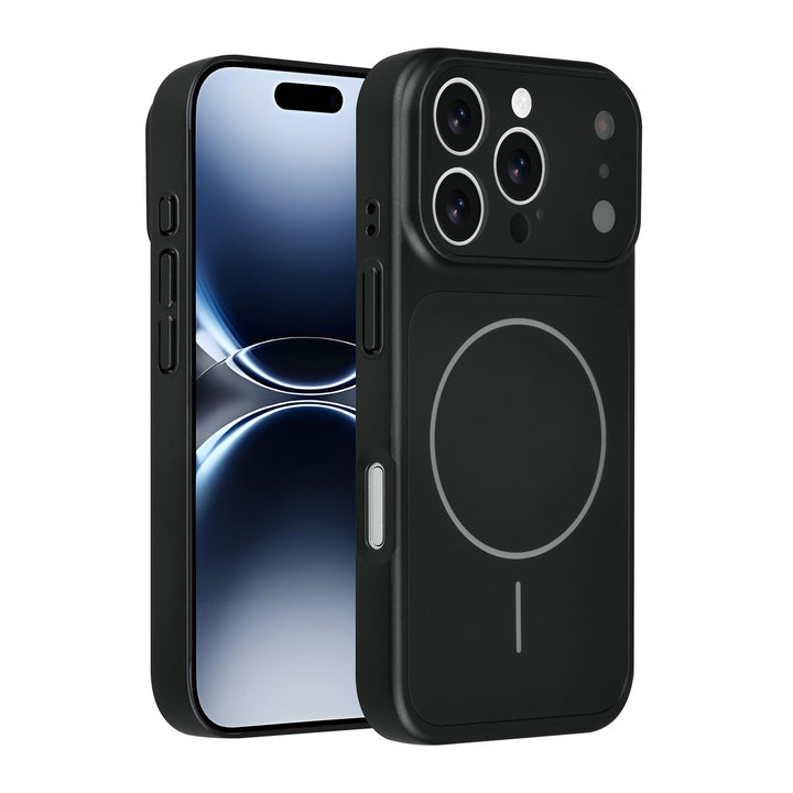 AG Matte Glass iPhone 16 Pro Backcover hoesje - Magsafe full protection cover - Zwart-Hoesjes-Ilumina Benelux