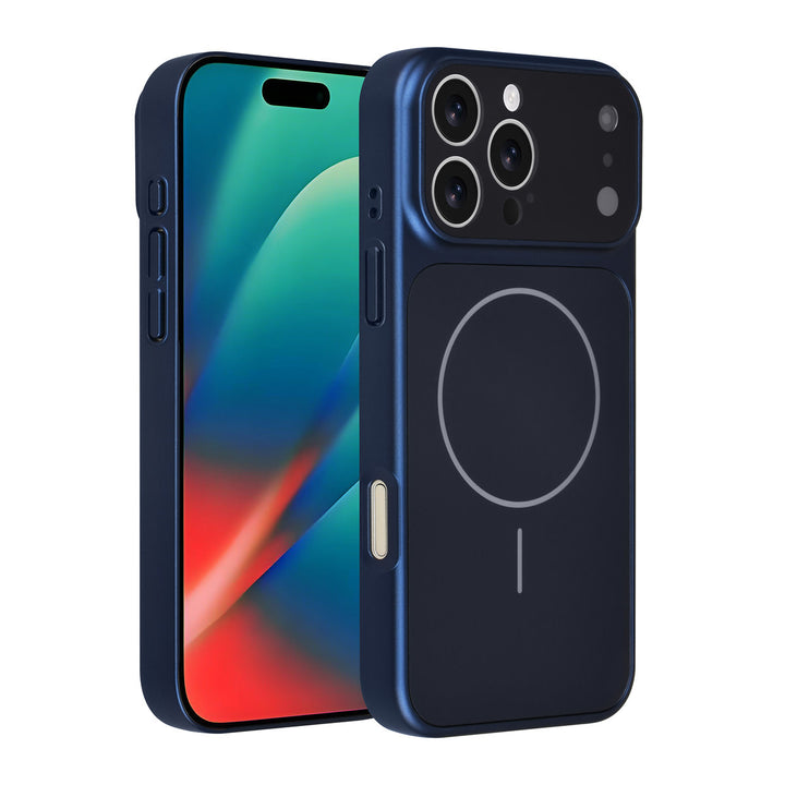AG Matte Glass iPhone 16 Pro Max Backcover hoesje - Magsafe full protection cover - Blauw-Hoesjes-Ilumina Benelux