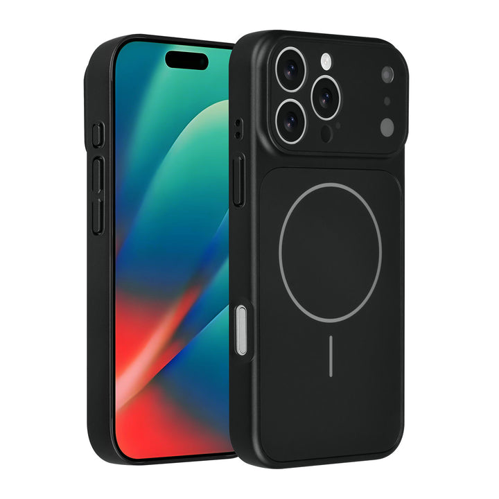 AG Matte Glass iPhone 16 Pro Max Backcover hoesje - Magsafe full protection cover - Zwart-Hoesjes-Ilumina Benelux