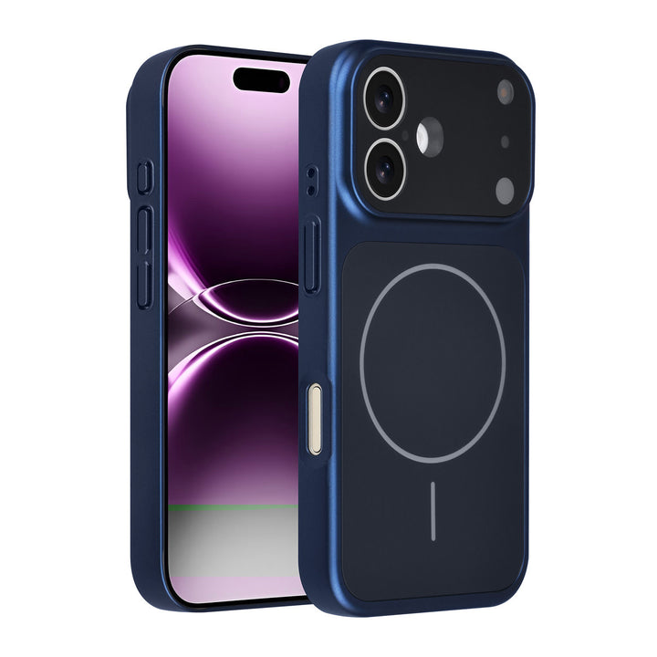 AG Matte Glass iPhone 17 Backcover hoesje - Magsafe full protection cover - Blauw-Hoesjes-Ilumina Benelux