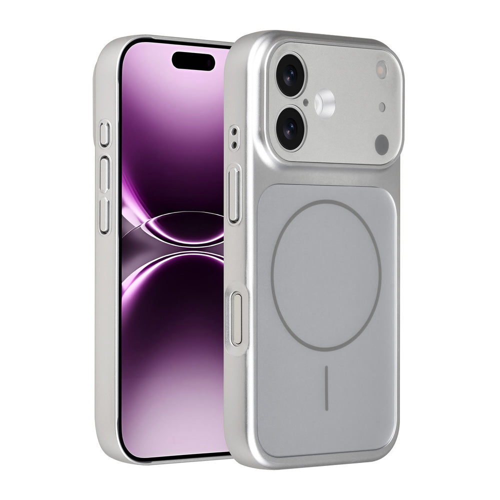 AG Matte Glass iPhone 17 Backcover hoesje - Magsafe full protection cover - Zilver-Hoesjes-Ilumina Benelux