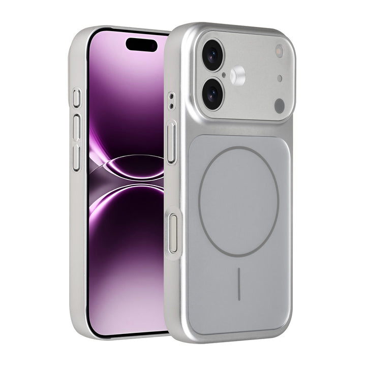 AG Matte Glass iPhone 17 Backcover hoesje - Magsafe full protection cover - Zilver-Hoesjes-Ilumina Benelux