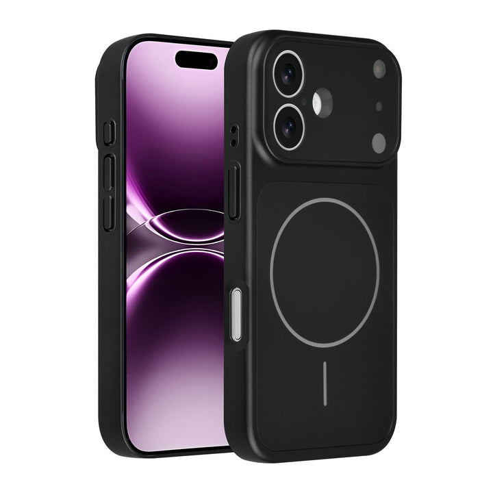 AG Matte Glass iPhone 17 Backcover hoesje - Magsafe full protection cover - Zwart-Hoesjes-Ilumina Benelux
