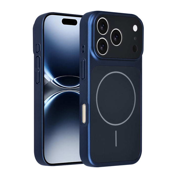 AG Matte Glass iPhone 17 Pro Backcover hoesje - Magsafe full protection cover - Blauw-Hoesjes-Ilumina Benelux