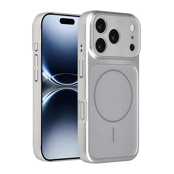 AG Matte Glass iPhone 17 Pro Backcover hoesje - Magsafe full protection cover - Zilver-Hoesjes-Ilumina Benelux