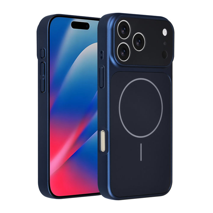 AG Matte Glass iPhone 17 Pro Max Backcover hoesje - Magsafe full protection cover - Blauw-Hoesjes-Ilumina Benelux