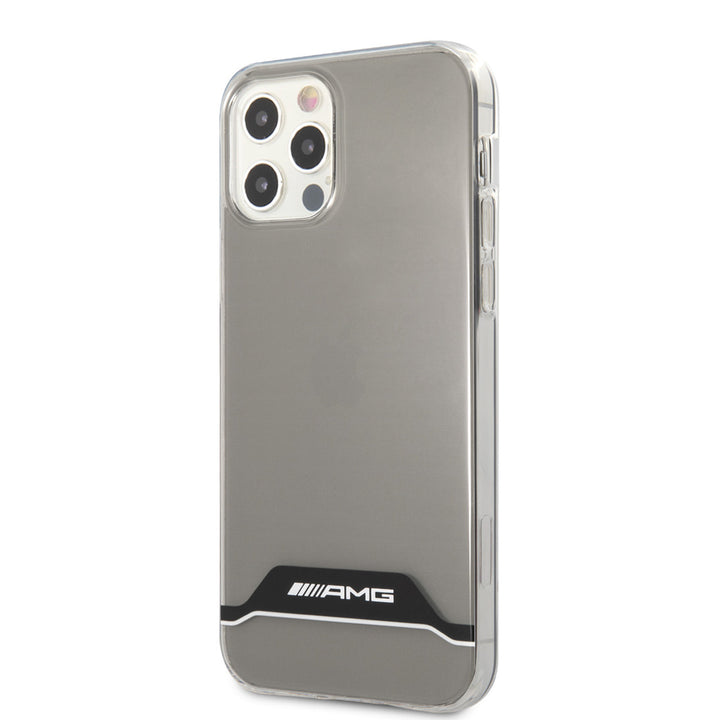 AMG iPhone 12 - 12 Pro Backcover hoesje - Electroplated - Horizontal Stripe - Transparant-Hoesjes-Ilumina Benelux