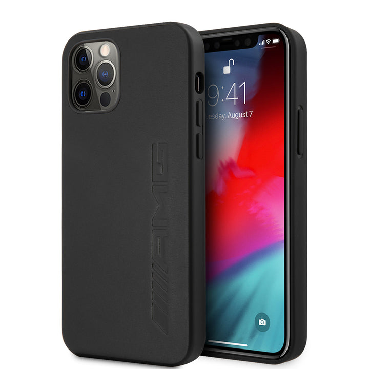 AMG iPhone 12 Pro Max Backcover hoesje - Leather - Hot Stamp - Zwart-Hoesjes-Ilumina Benelux