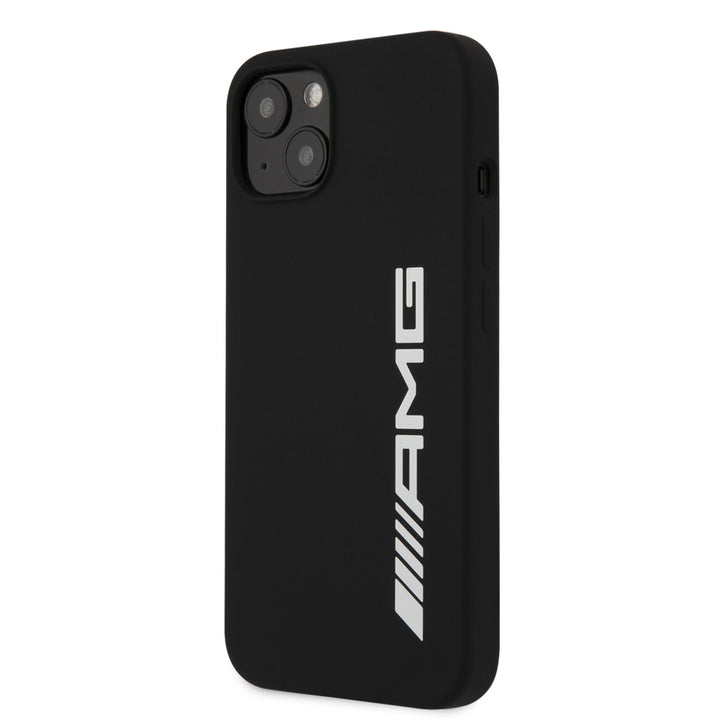 AMG iPhone 13 & 14 Backcover hoesje - Silicone - Big White Logo - Zwart-Hoesjes-Ilumina Benelux