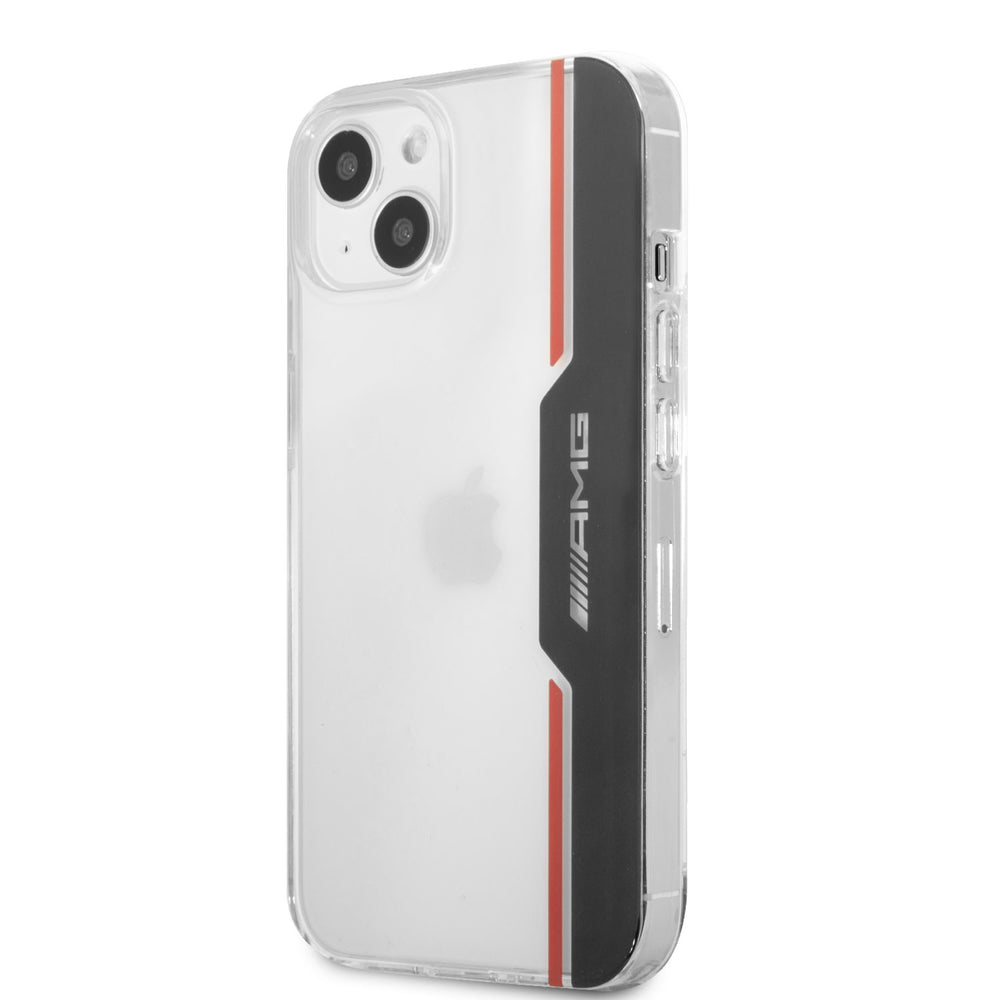 AMG iPhone 13 Mini Hardcase Backcover - Electroplated Black & Red - Transparant-Hoesjes-Ilumina Benelux