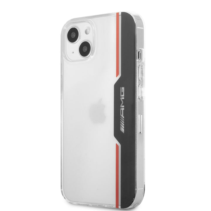 AMG iPhone 13 Mini Hardcase Backcover - Electroplated Black & Red - Transparant-Hoesjes-Ilumina Benelux