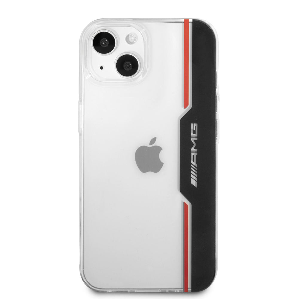 AMG iPhone 13 Mini Hardcase Backcover - Electroplated Black & Red - Transparant-Hoesjes-Ilumina Benelux