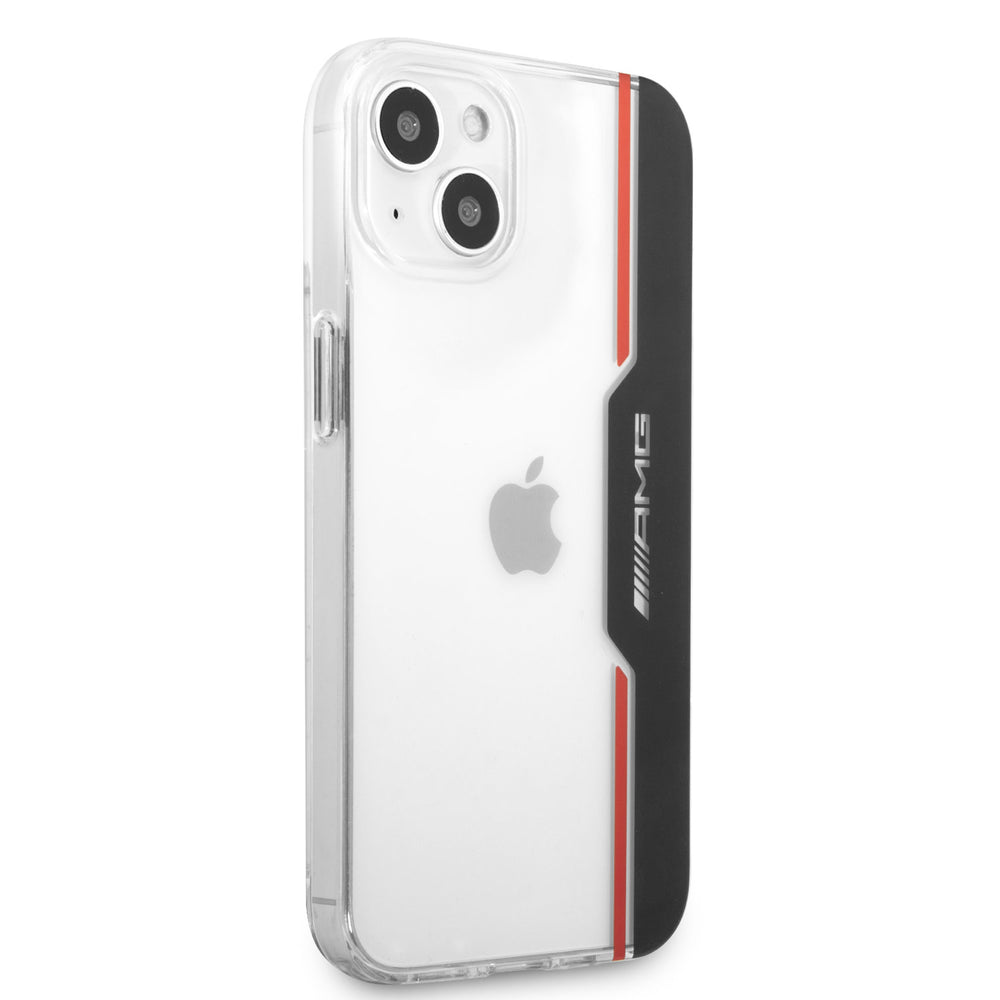 AMG iPhone 13 Mini Hardcase Backcover - Electroplated Black & Red - Transparant-Hoesjes-Ilumina Benelux