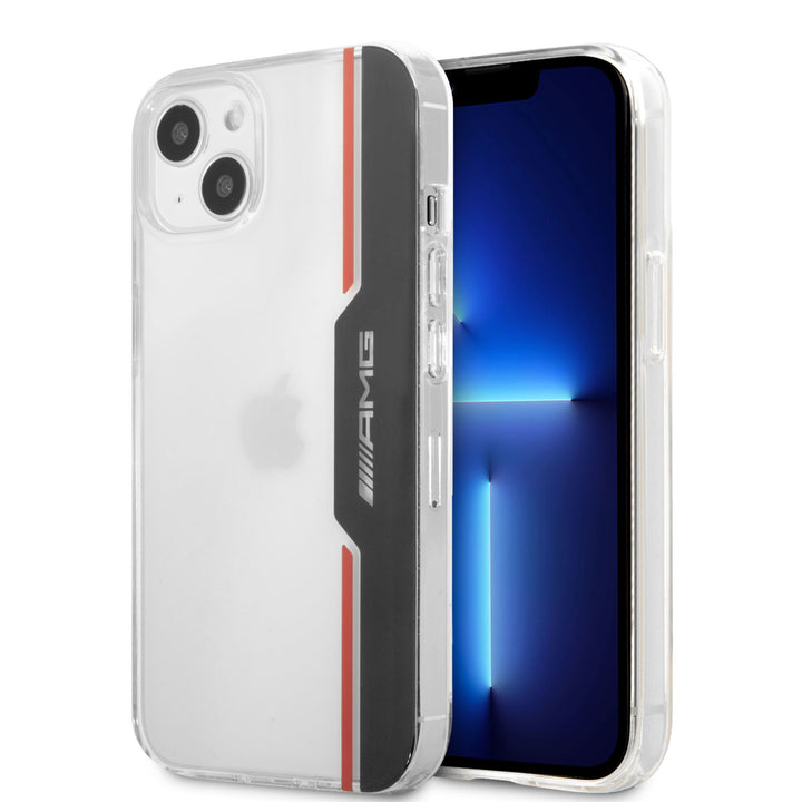 AMG iPhone 13 Mini Hardcase Backcover - Electroplated Black & Red - Transparant-Hoesjes-Ilumina Benelux