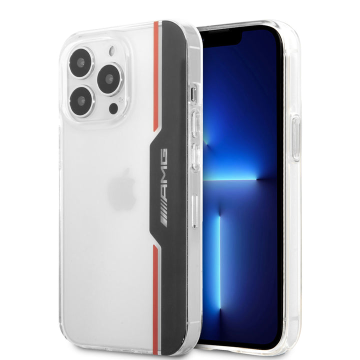 AMG iPhone 13 Pro Backcover hoesje - Electroplated Black & Red - Transparant-Hoesjes-Ilumina Benelux