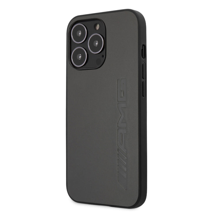 AMG iPhone 13 Pro Backcover hoesje - Leather - Hot Stamp - Grijs-Hoesjes-Ilumina Benelux