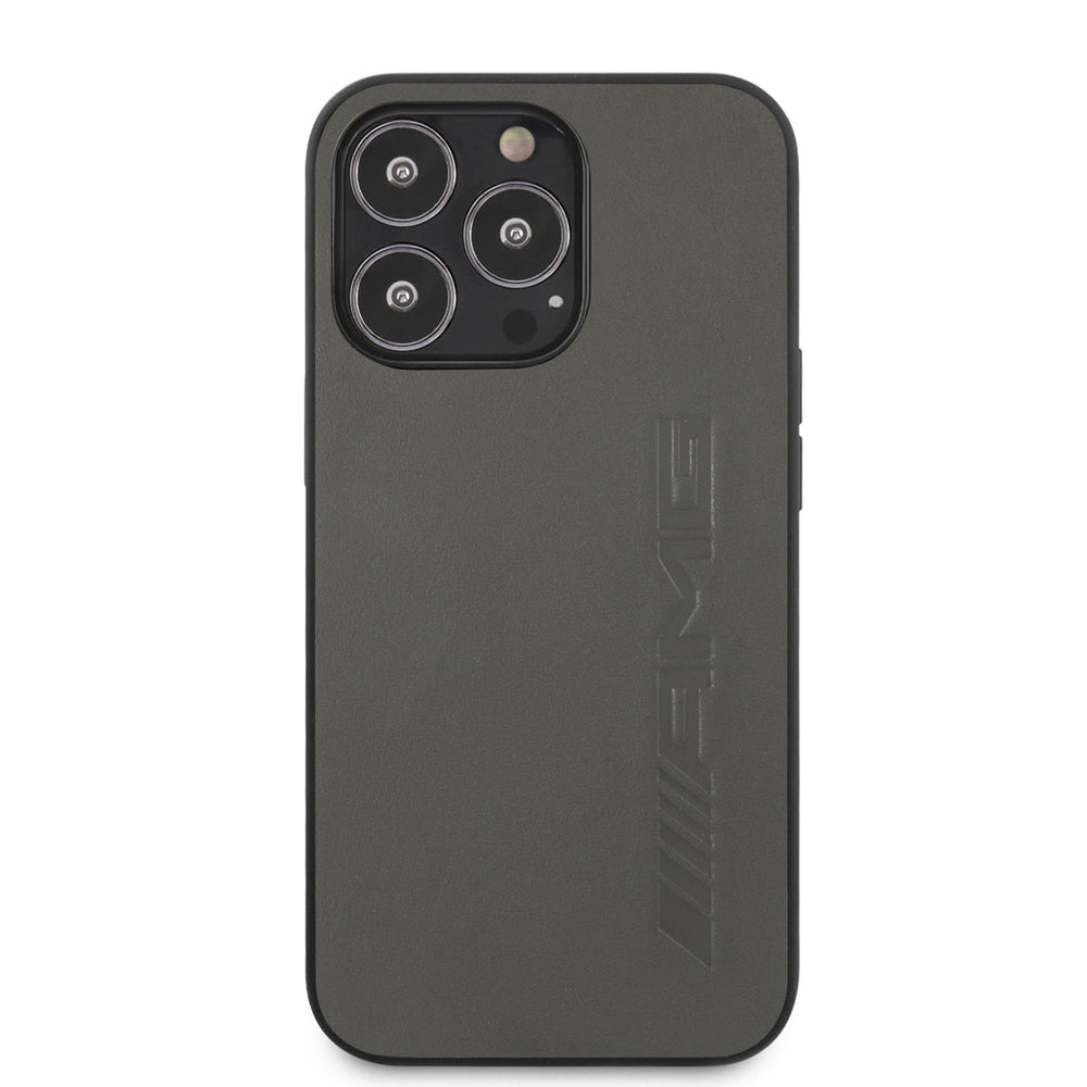 AMG iPhone 13 Pro Backcover hoesje - Leather - Hot Stamp - Grijs-Hoesjes-Ilumina Benelux