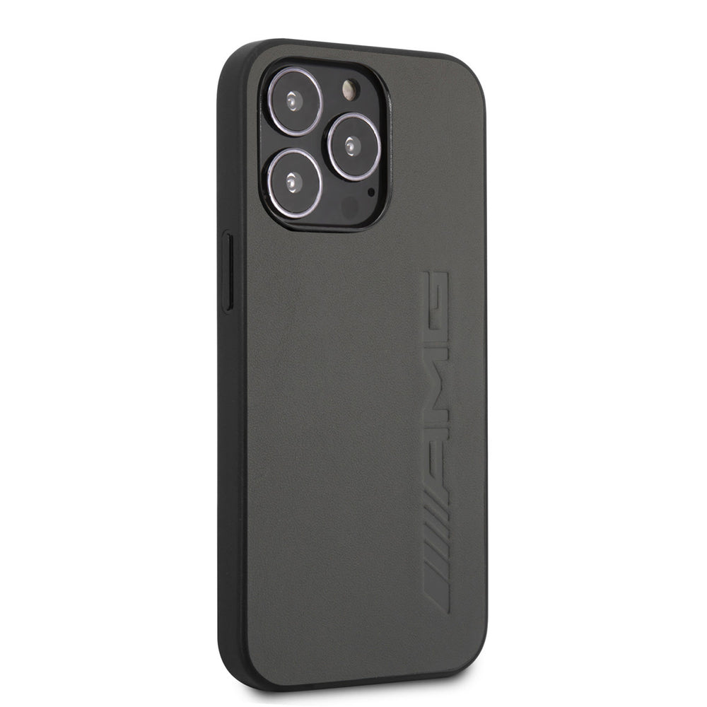 AMG iPhone 13 Pro Backcover hoesje - Leather - Hot Stamp - Grijs-Hoesjes-Ilumina Benelux