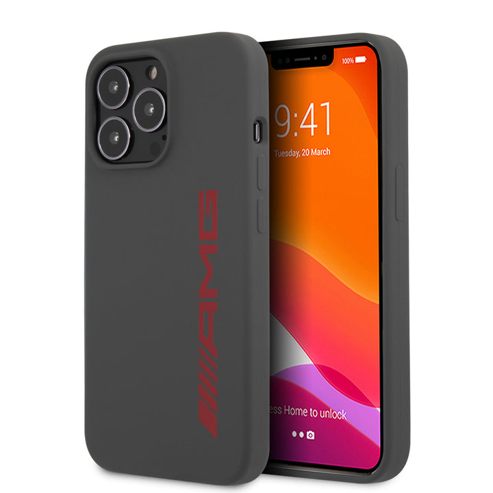 AMG iPhone 13 Pro Backcover hoesje - Silicone - Big Red Logo - Grijs-Hoesjes-Ilumina Benelux