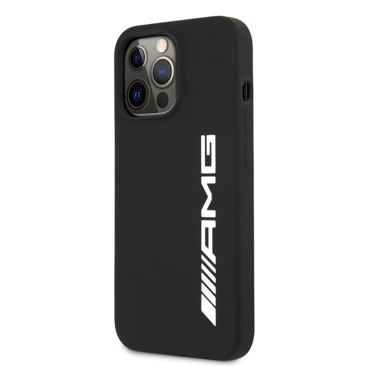 AMG iPhone 13 Pro Backcover hoesje - Silicone - Big White Logo - Zwart-Hoesjes-Ilumina Benelux