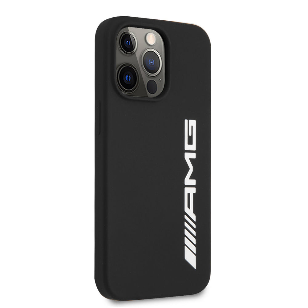 AMG iPhone 13 Pro Backcover hoesje - Silicone - Big White Logo - Zwart-Hoesjes-Ilumina Benelux