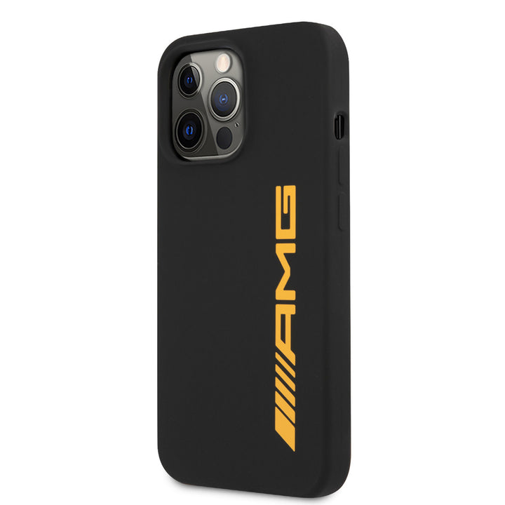 AMG iPhone 13 Pro Backcover hoesje - Silicone - Big Yellow Logo - Zwart-Hoesjes-Ilumina Benelux