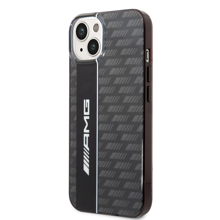 AMG iPhone 14 & 13 Backcover hoesje - Double Layer - Carbon Pattern - Grijs-Hoesjes-Ilumina Benelux
