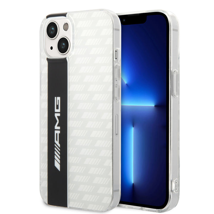 AMG iPhone 14 & 13 Backcover hoesje - Double Layer - Carbon Pattern - Wit-Hoesjes-Ilumina Benelux