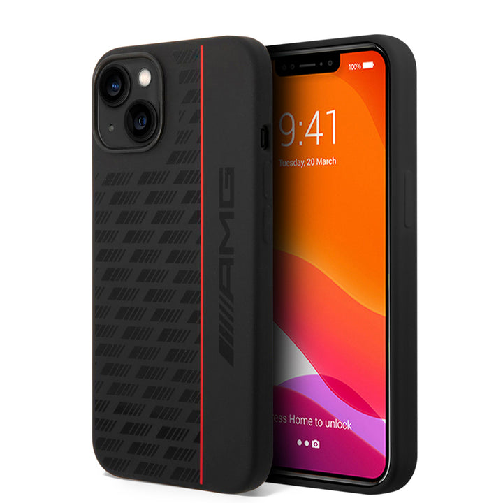 AMG iPhone 14 & 13 Backcover hoesje - Double Layer - Carbon Pattern - Zwart-Hoesjes-Ilumina Benelux