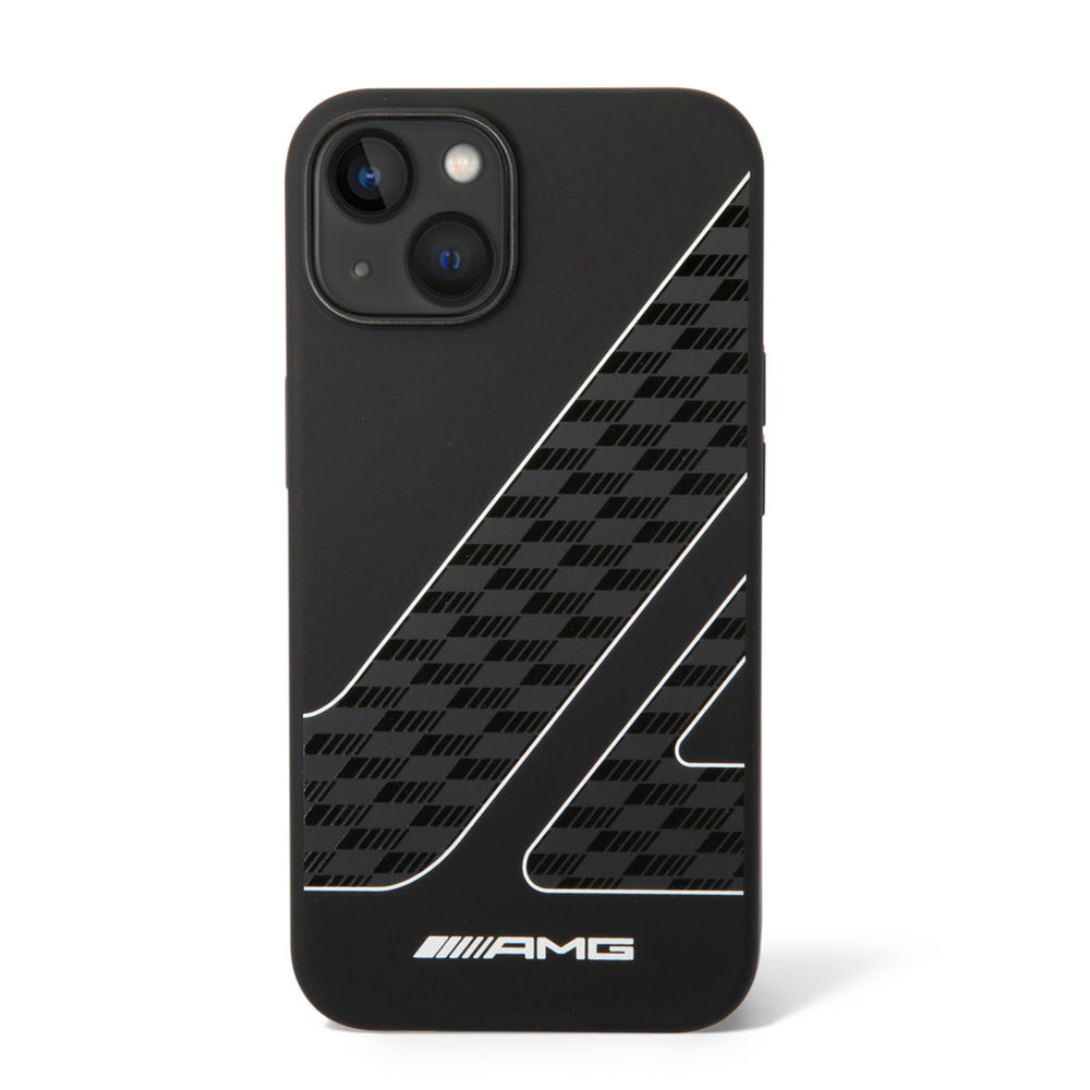 AMG iPhone 14 & 13 Backcover hoesje - Double Layer - Checkered Flag Pattern - Zwart-Hoesjes-Ilumina Benelux