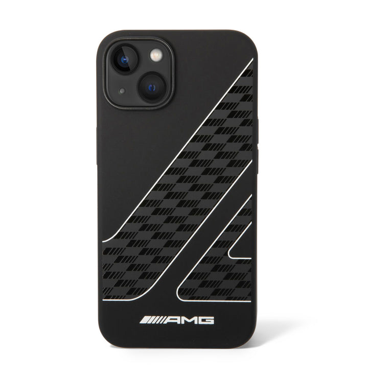 AMG iPhone 14 & 13 Backcover hoesje - Double Layer - Checkered Flag Pattern - Zwart-Hoesjes-Ilumina Benelux