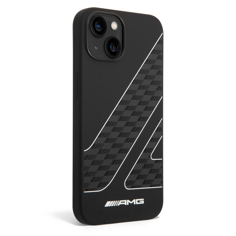 AMG iPhone 14 & 13 Backcover hoesje - Double Layer - Checkered Flag Pattern - Zwart-Hoesjes-Ilumina Benelux
