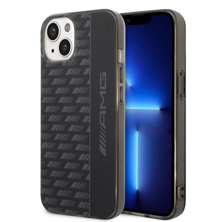 AMG iPhone 14 & 13 Backcover hoesje - Frosted - Carbon Pattern - Zwart-Hoesjes-Ilumina Benelux