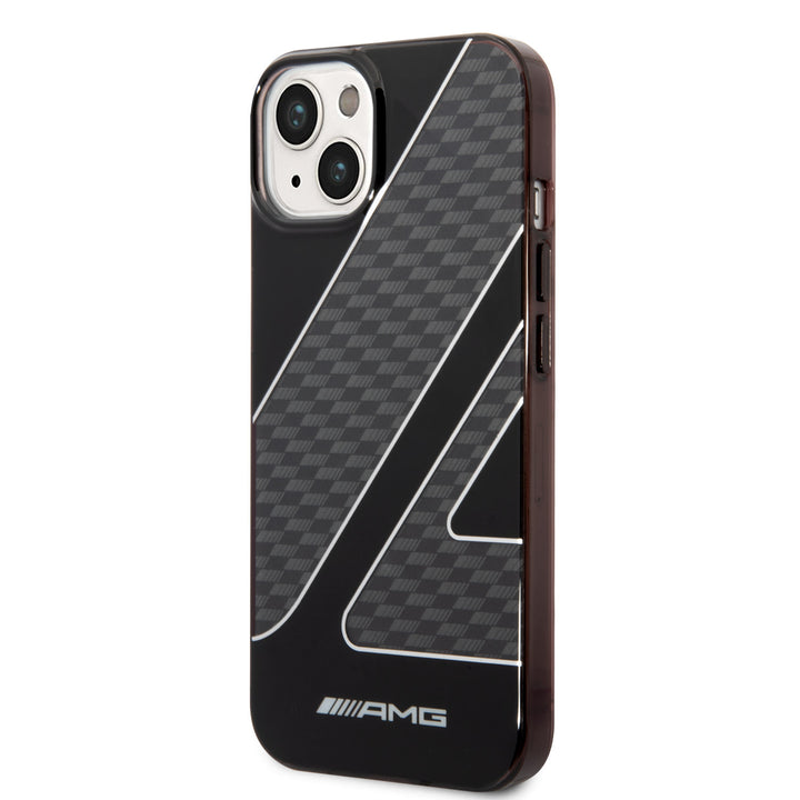 AMG iPhone 14 Plus & 15 Plus Backcover hoesje - Double Layer - Checkered Flag Pattern - Zwart-Hoesjes-Ilumina Benelux