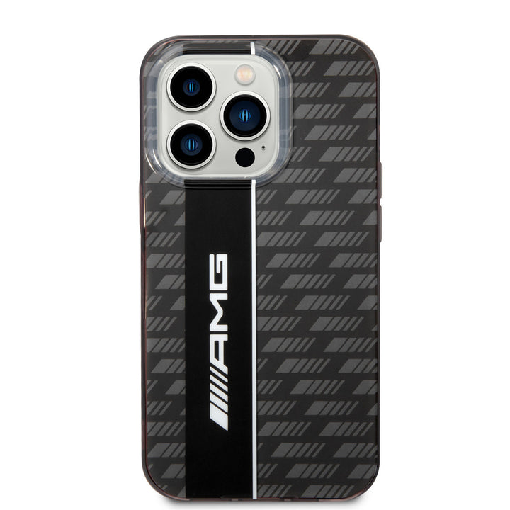 AMG iPhone 14 Pro Backcover hoesje - Double Layer - Carbon Pattern - Grijs-Hoesjes-Ilumina Benelux