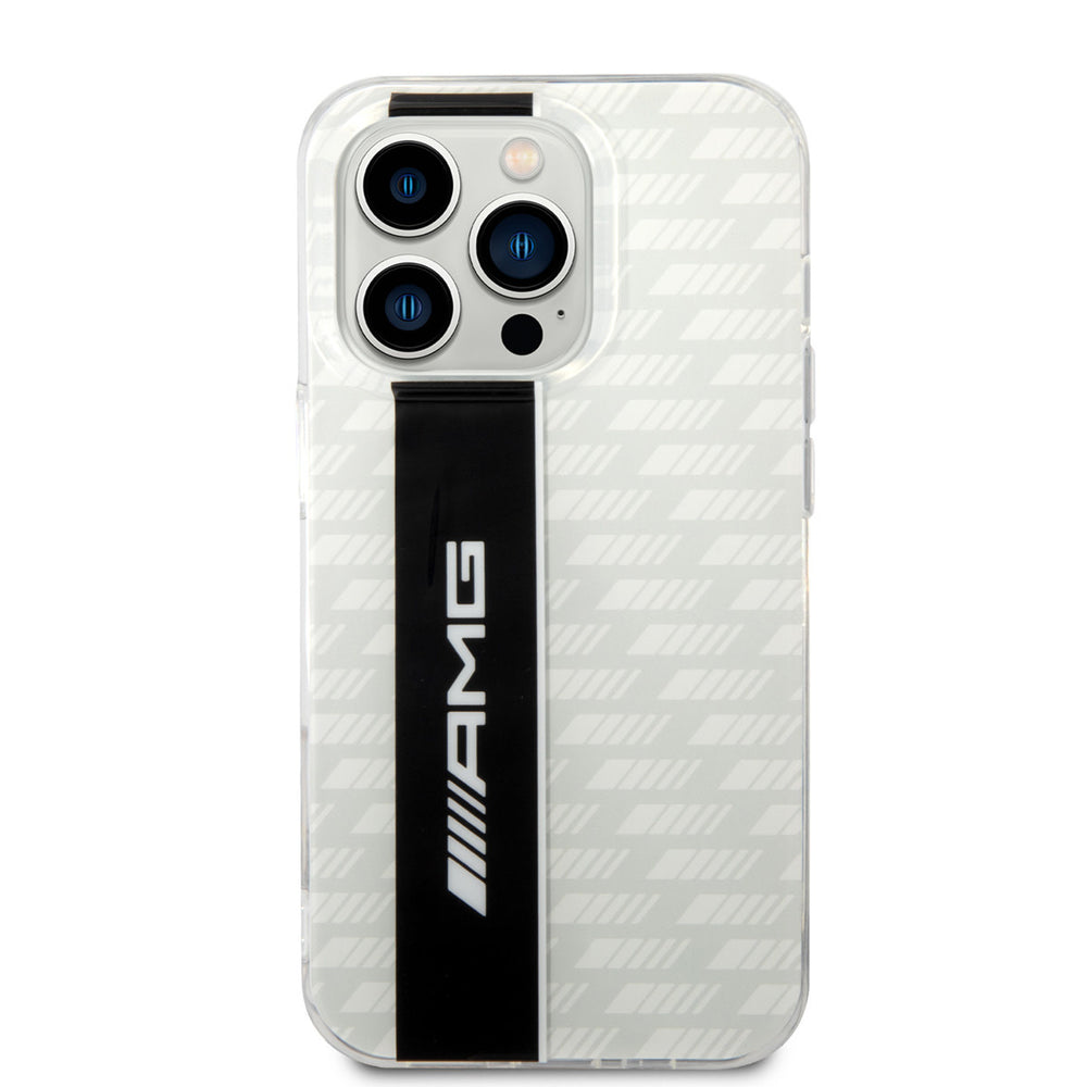 AMG iPhone 14 Pro Backcover hoesje - Double Layer - Carbon Pattern - Wit-Hoesjes-Ilumina Benelux