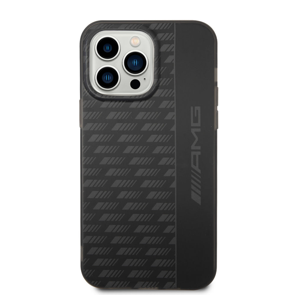 AMG iPhone 14 Pro Backcover hoesje - Frosted - Carbon Pattern - Zwart-Hoesjes-Ilumina Benelux