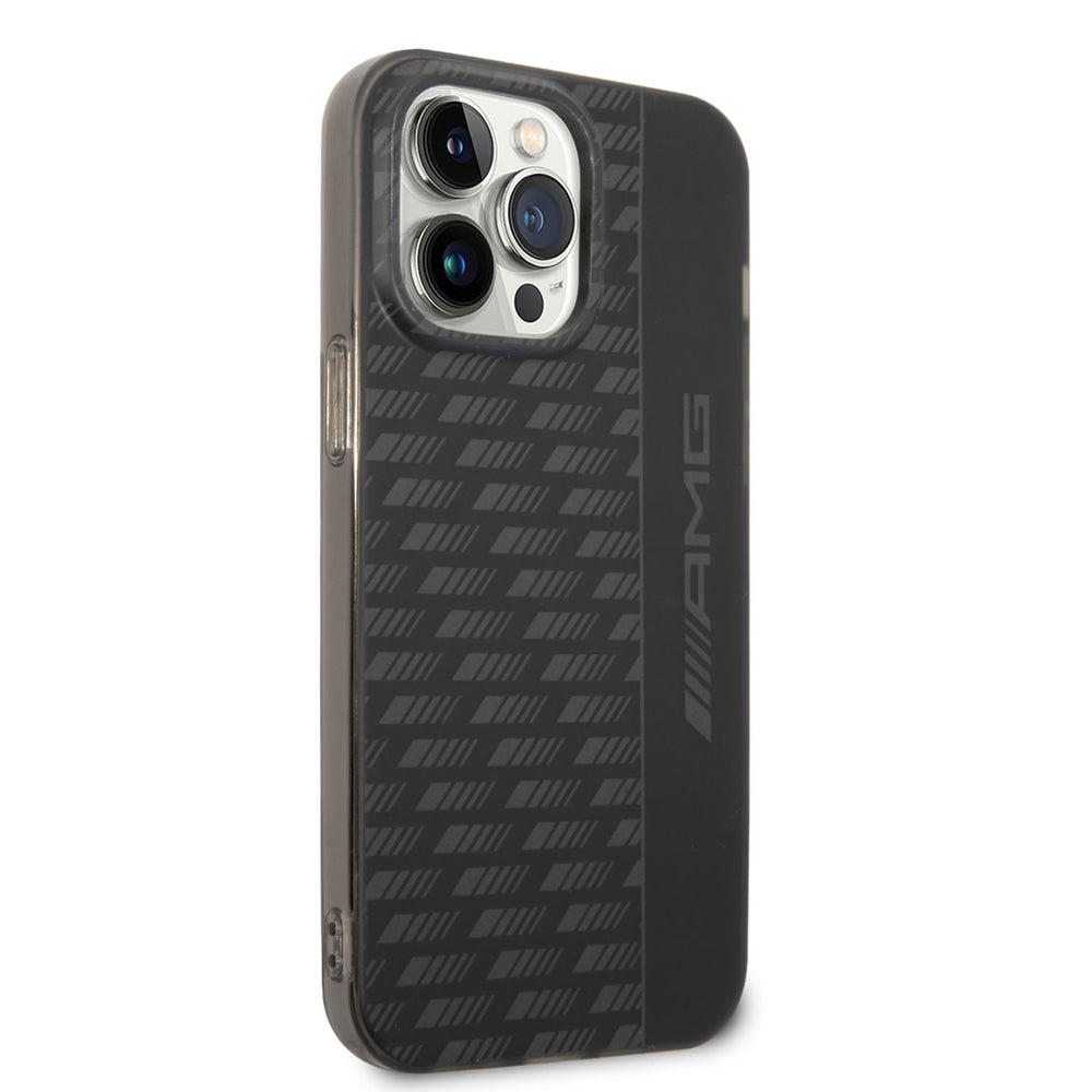 AMG iPhone 14 Pro Backcover hoesje - Frosted - Carbon Pattern - Zwart-Hoesjes-Ilumina Benelux